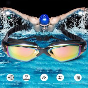 Occhialini da Nuoto Professionali Anti-Appannamento con Tappi per Orecchie e Clip per il Naso