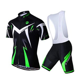 Completo da Ciclismo Uomo "X-Pro" - Set Ciclismo con Salopette Verde, S