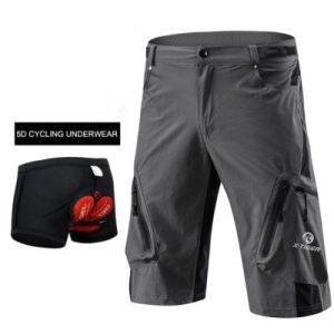 Pantaloncini MTB da Ciclismo - Grigio con gel, M