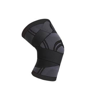 Supporto per Ginocchio per Corsa, Camminata e Ciclismo - Nero, M