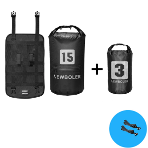 Borse Impermeabili per Manubrio della Bici - Stile 2 Nero 18L