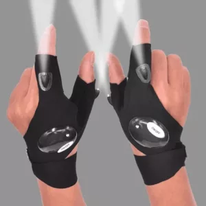 Guanti Senza Dita Impermeabili con Torcia LED