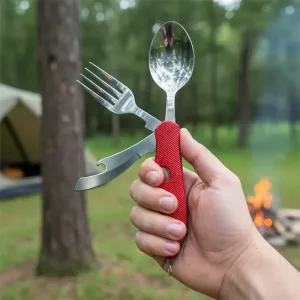 Utensile da Campeggio 4-in-1 Multifunzione per Posate