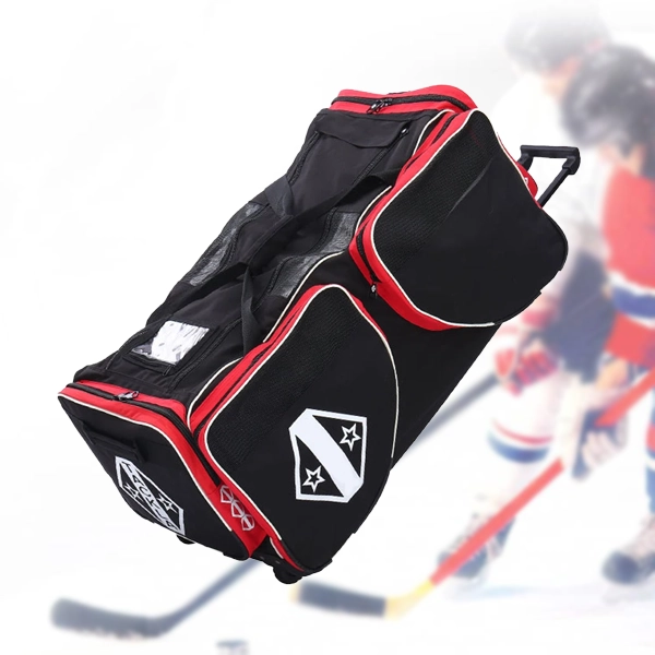 borsa sportiva con ruote, borsa sportiva, borsa per hockey su ghiaccio