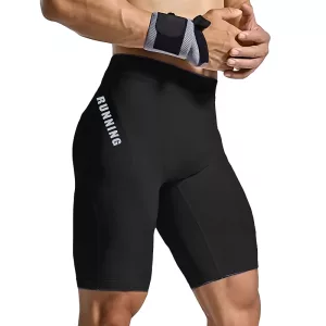 Shorts da Allenamento Compressivi da Uomo - Nero, S