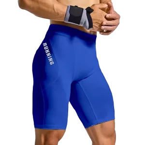 Shorts da Allenamento Compressivi da Uomo - Blu, S