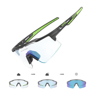 Occhiali da Ciclismo Fotocromatici - Mountain Bike - Nero-Verde-Blu